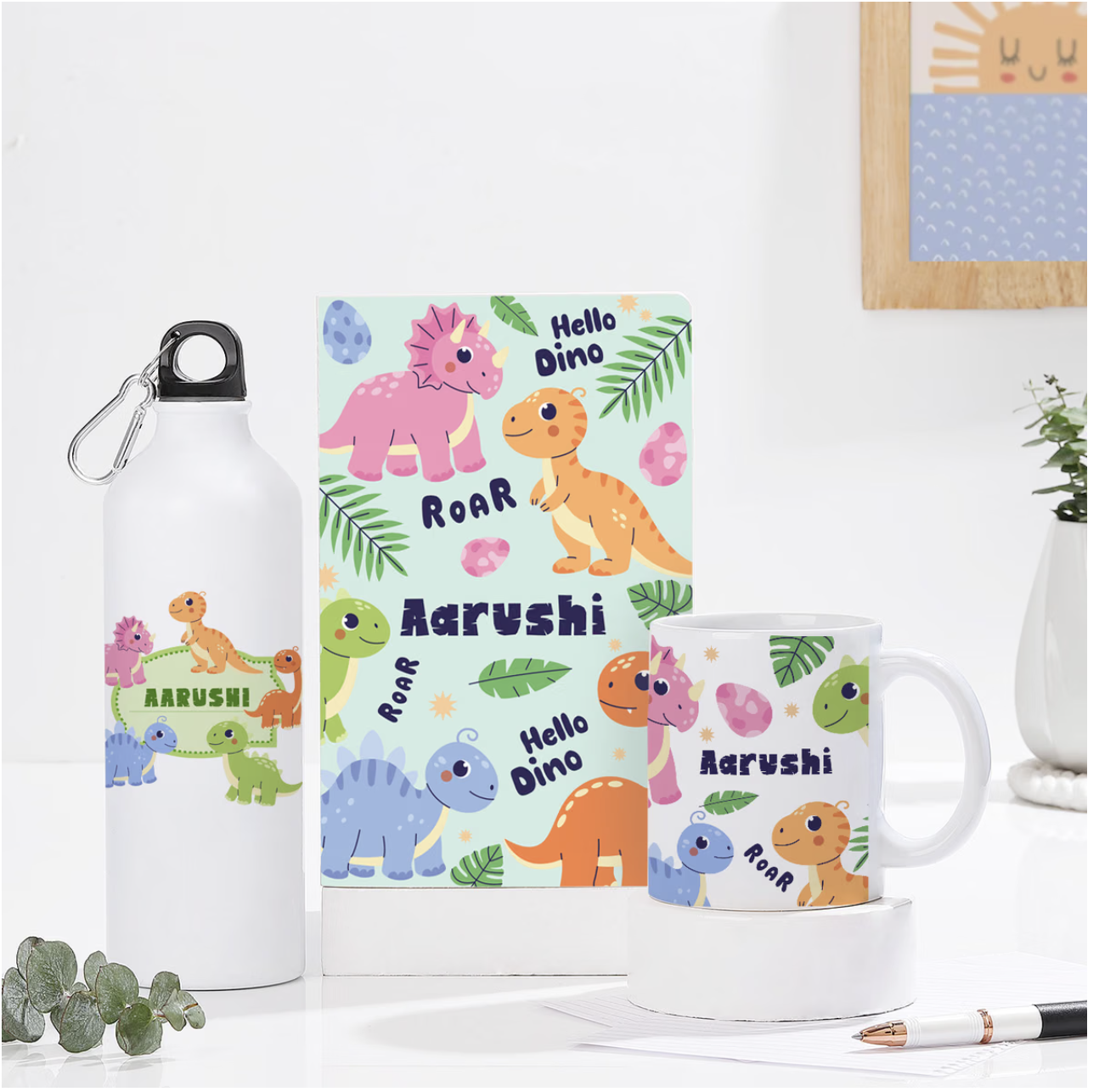 Personalised Dino Birthday Gift Set for Kids