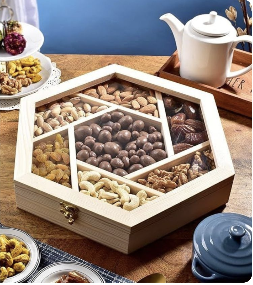 Hexagonal Dry Fruit & Indulgence Box